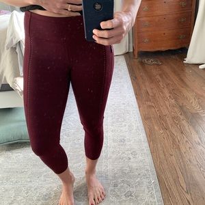Crimson Maroon Red Lululemon Leggings